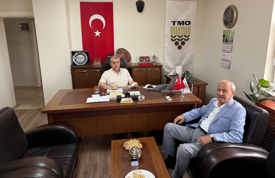 BAŞKAN ŞAHİN, TMO MARDİN BAŞMÜDÜRÜ ABDURRAHMAN GÜNEŞ’İ ZİYARET ETTİ.
